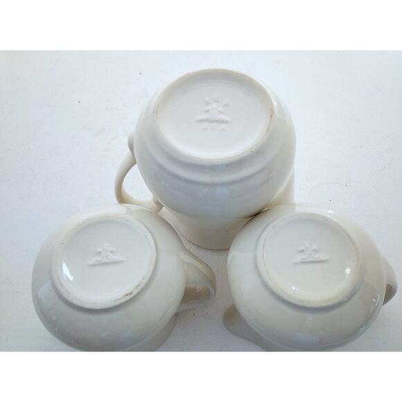 Teapot-Two Creamers-Cream Color-Homer Laughlin-USA-Restaurant Ware Style - Picture 7 of 12